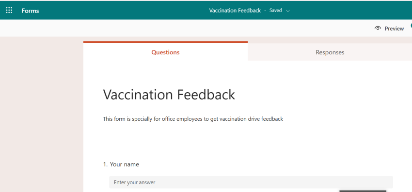 Stop Survey Response in MS forms